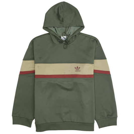 Adidas Men's Green Pullover Hoodie S Logo Sports Style
