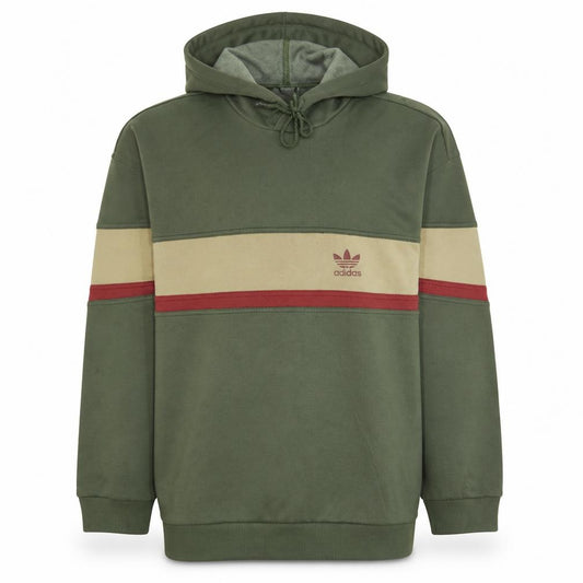 Adidas Men's Green Pullover Hoodie S Logo Sports Style