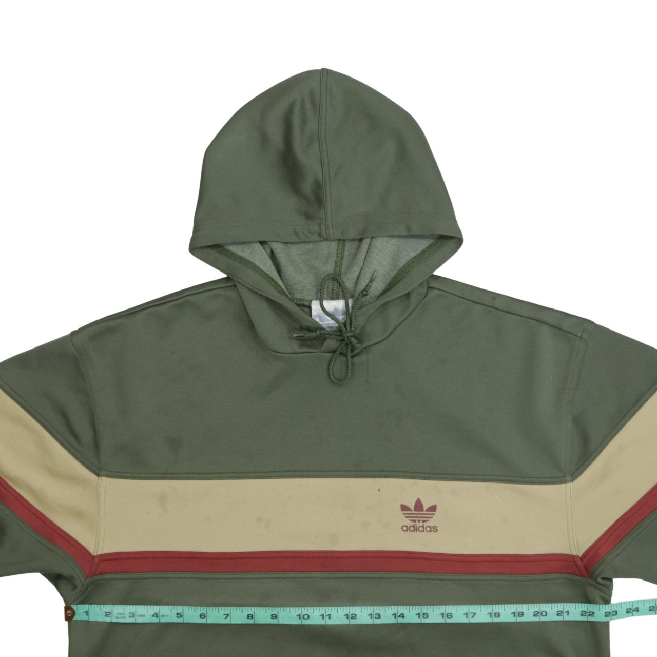 Adidas Men's Green Pullover Hoodie S Logo Sports Style