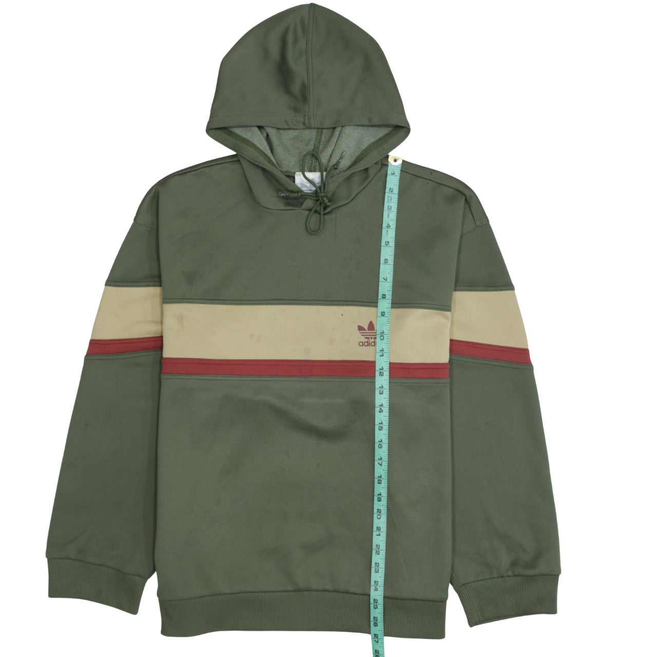 Adidas Men's Green Pullover Hoodie S Logo Sports Style