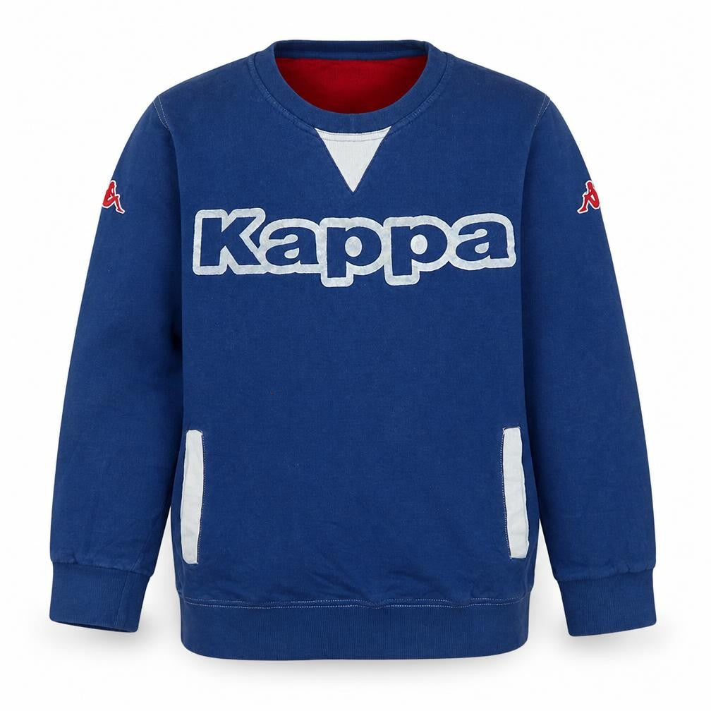 Kappa Boys Blue Crew Neck Pullover Sweatshirt Size 12 Years Cotton Blend