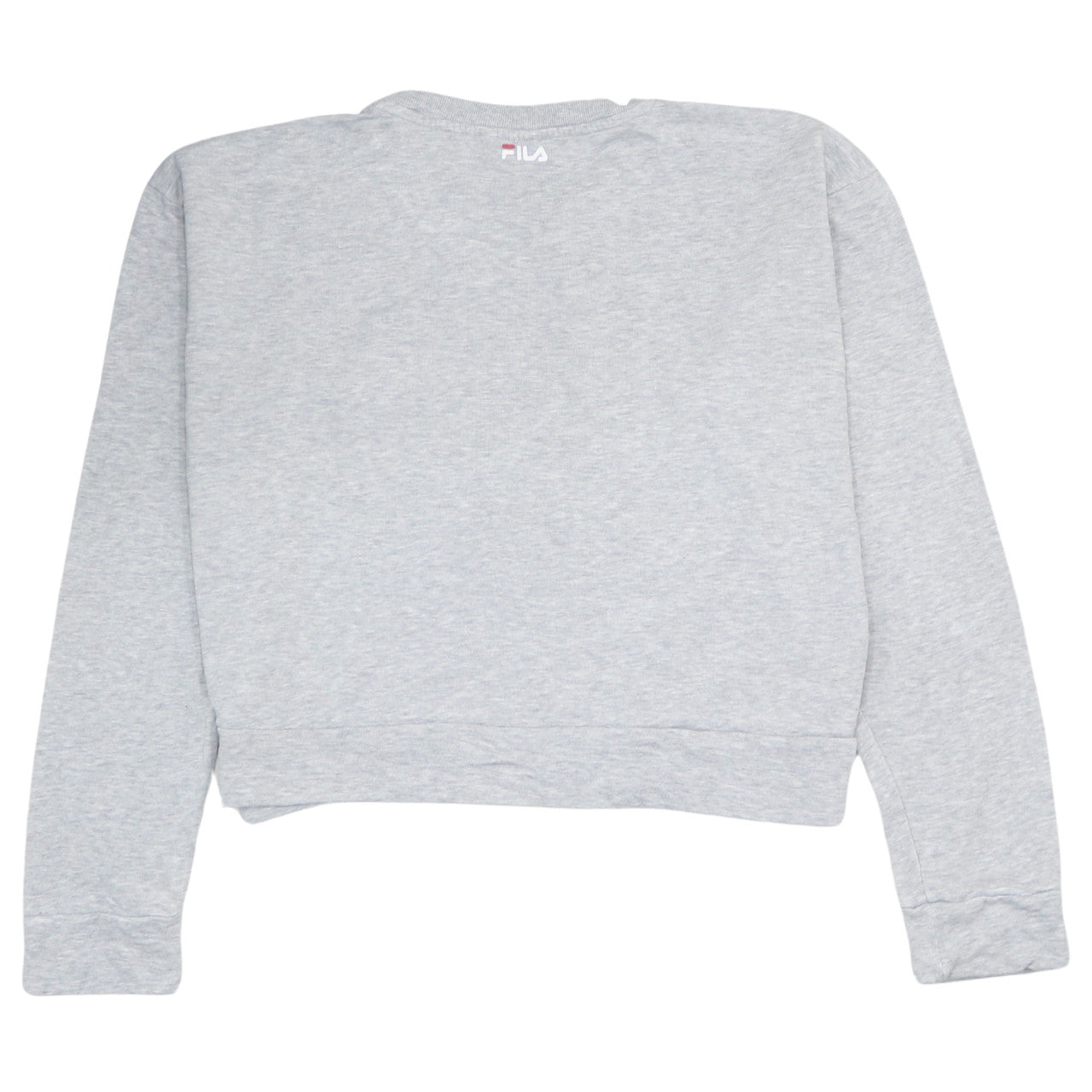Fila Womens Grey Logo Pullover Sweatshirt Size L Casual Crew Neck