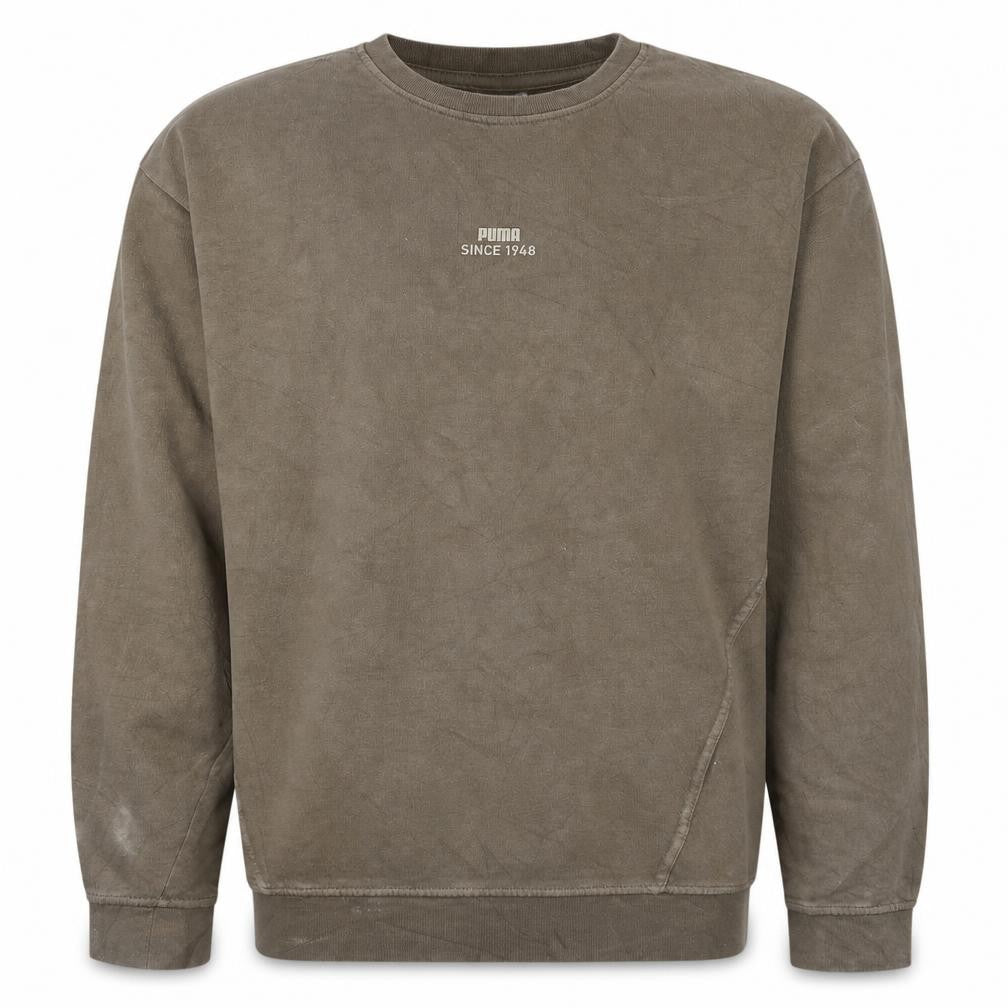 Puma Men's Brown XS Crew Neck Pullover Sweatshirt