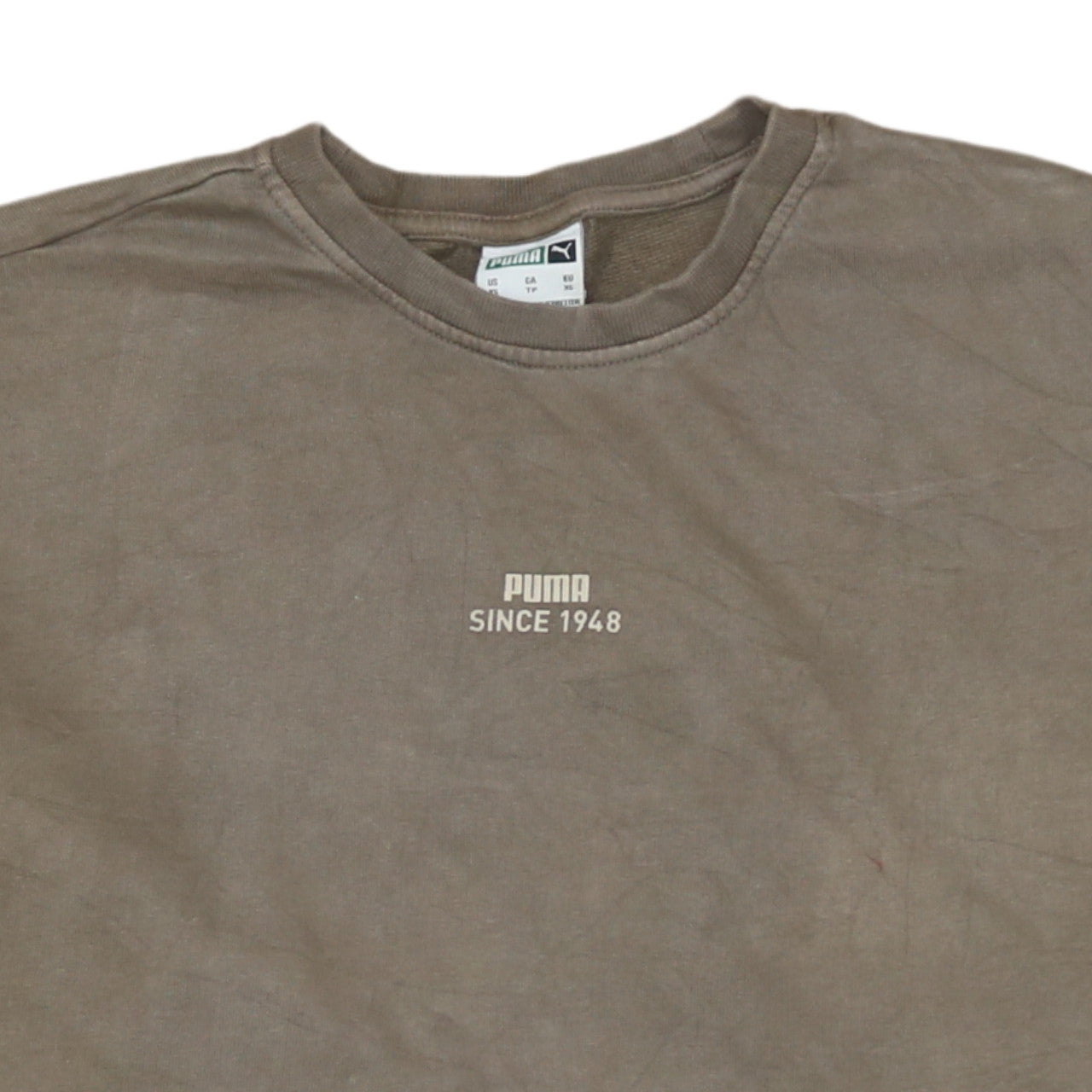 Puma Men's Brown XS Crew Neck Pullover Sweatshirt