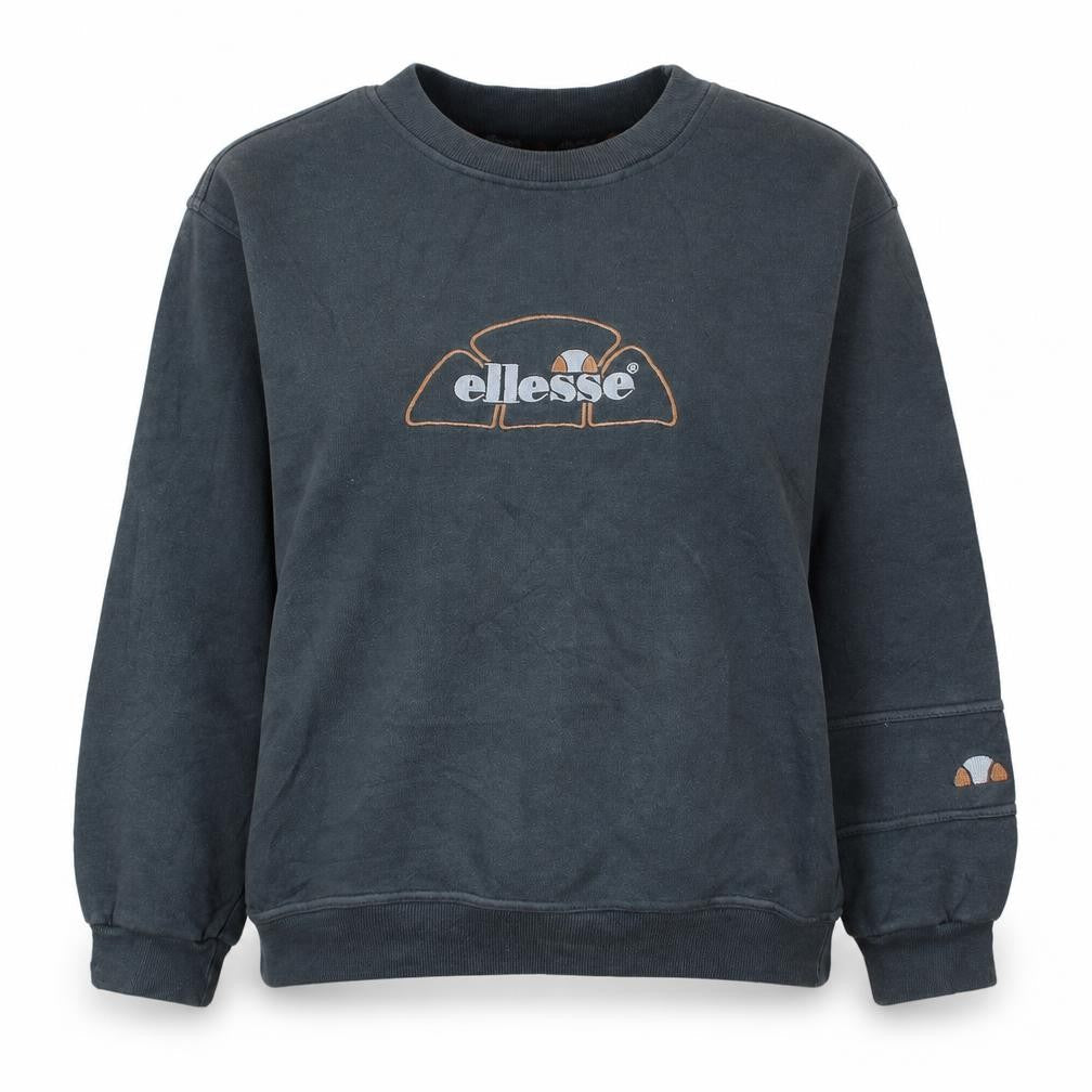 Ellesse Womens Black XL Pullover Sweatshirt Logo Crew Neck Casual