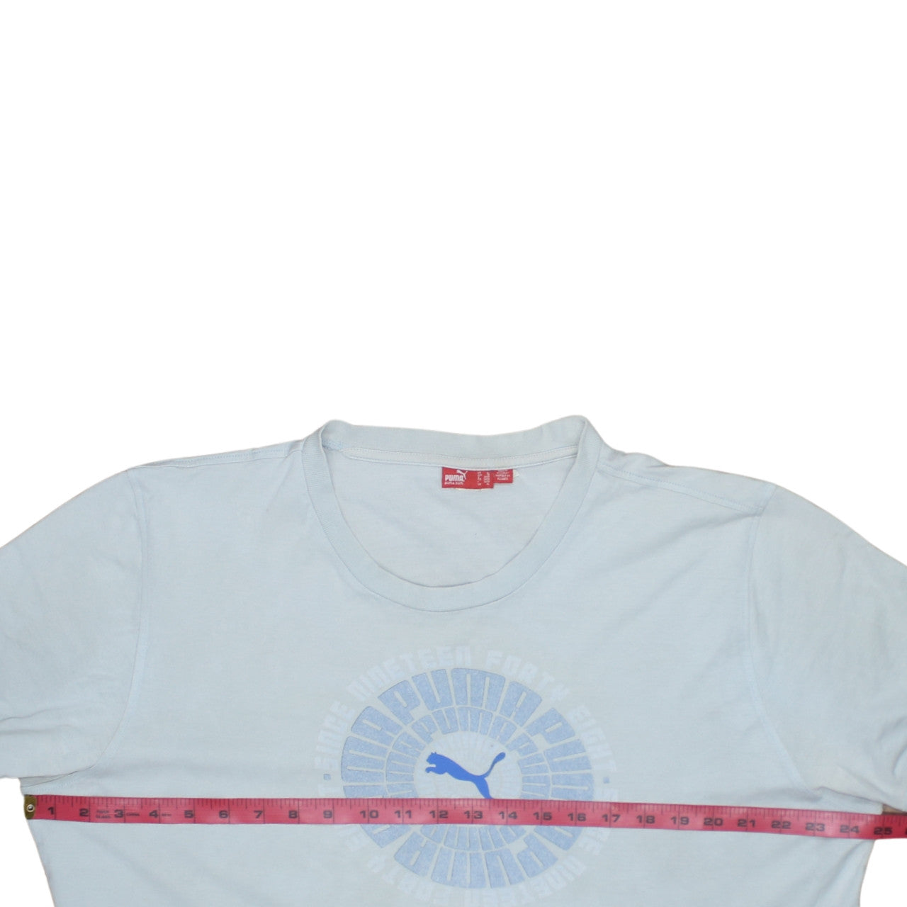 Puma Men's Blue Graphic Print Crew Neck Short Sleeve T-Shirt XL