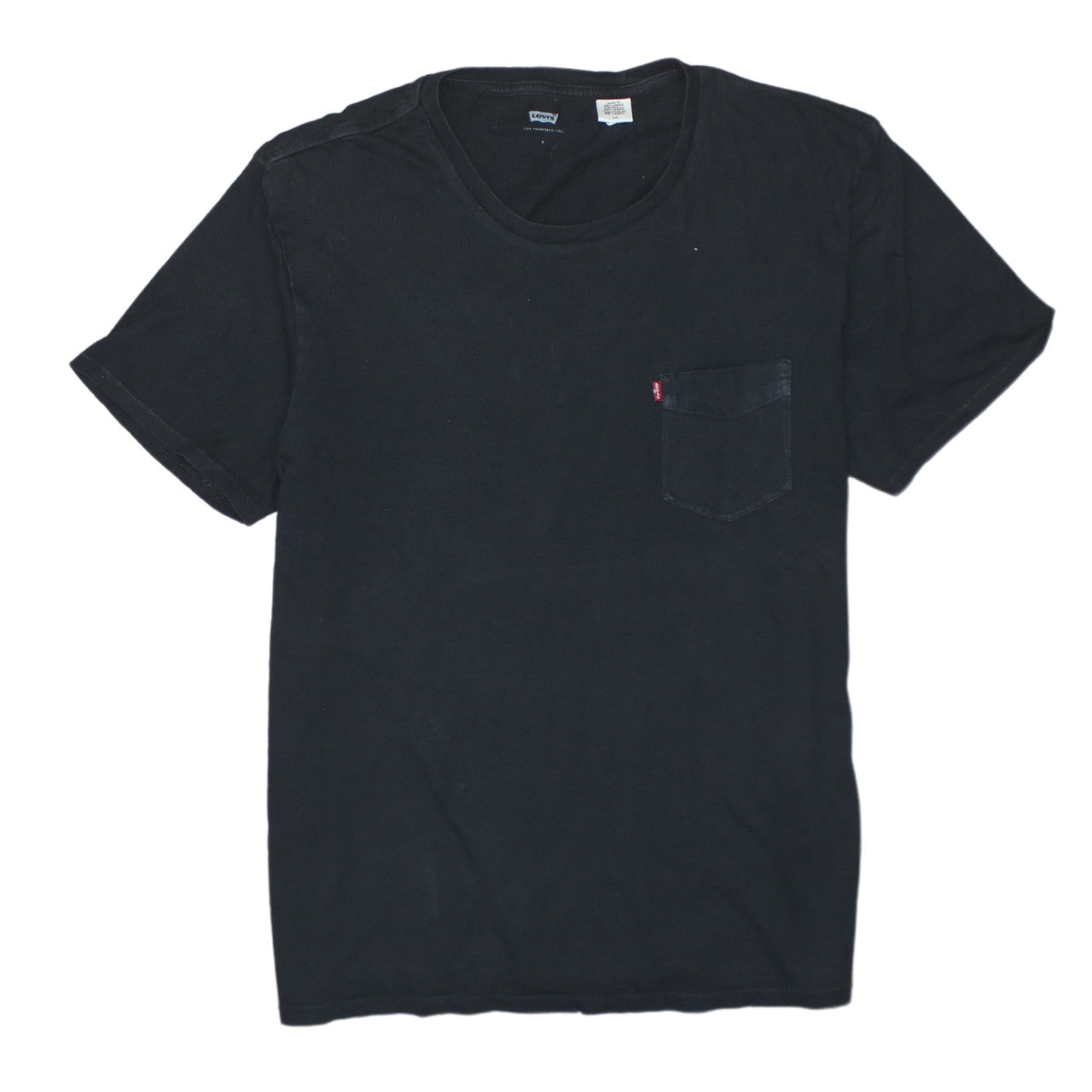Levi's Men's Black Cotton Crew Neck Pocket T-Shirt Size L