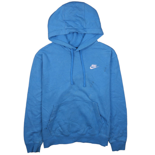 Nike Men's Blue Pullover Hoodie M Regular Fit Fleece Sweatshirt