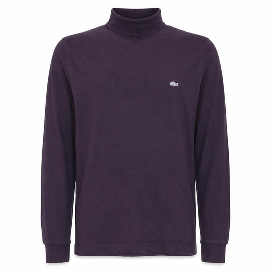 Lacoste Men's Purple Roll Neck Long Sleeve Cotton Top XS