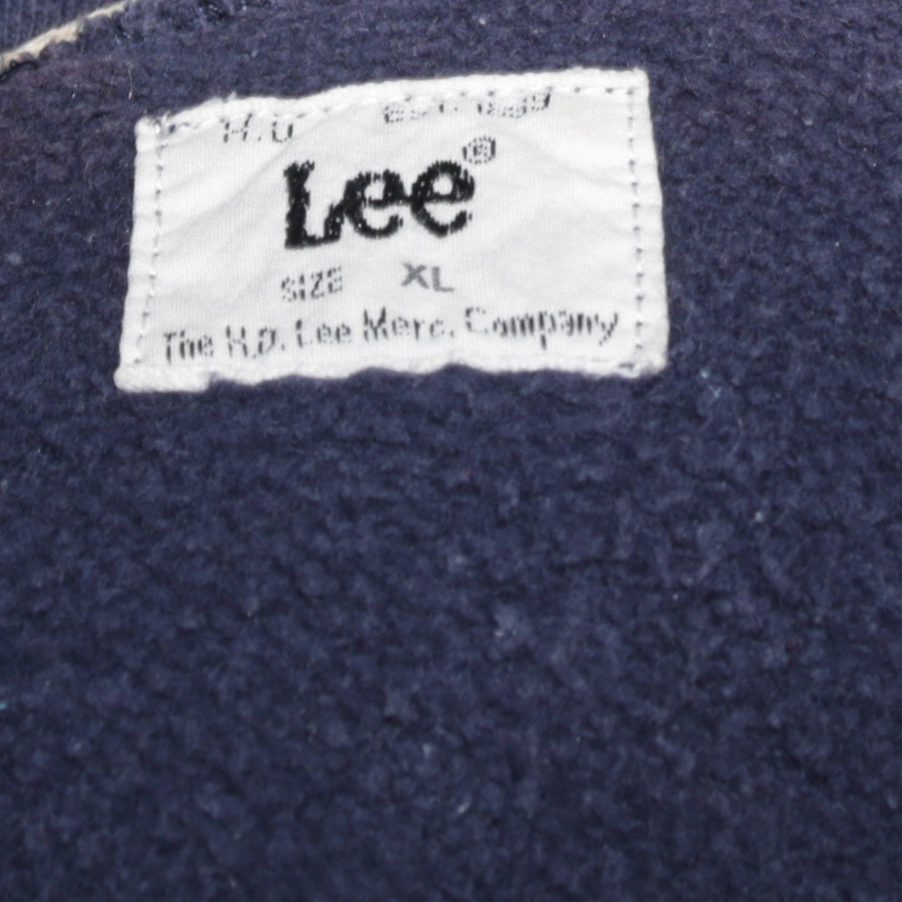 Lee Men Blue XL Full Zip Cotton College Sweatshirt
