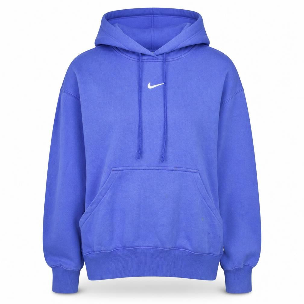 Nike Women's Blue Pullover Hoodie Small Embroidered Logo Casual