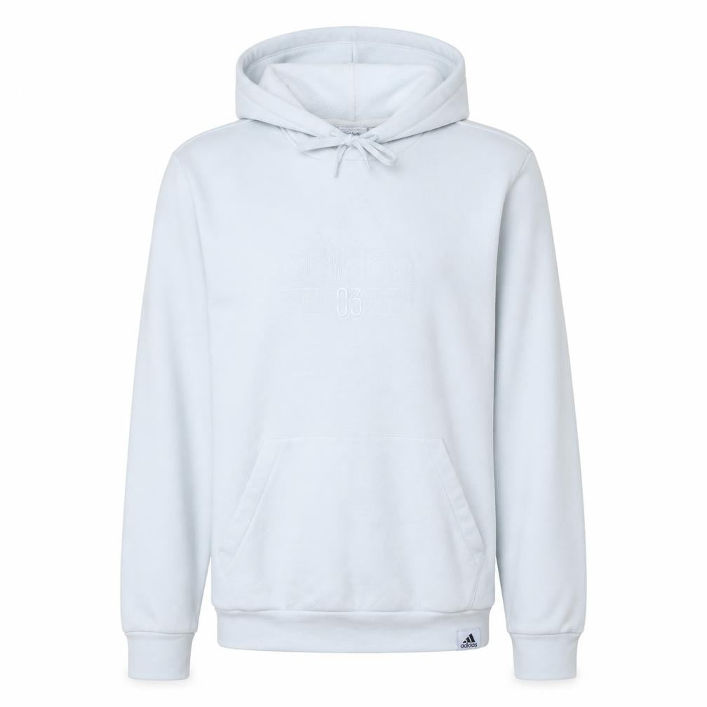 adidas Men's White Pullover Hoodie Small Sports Cotton Blend