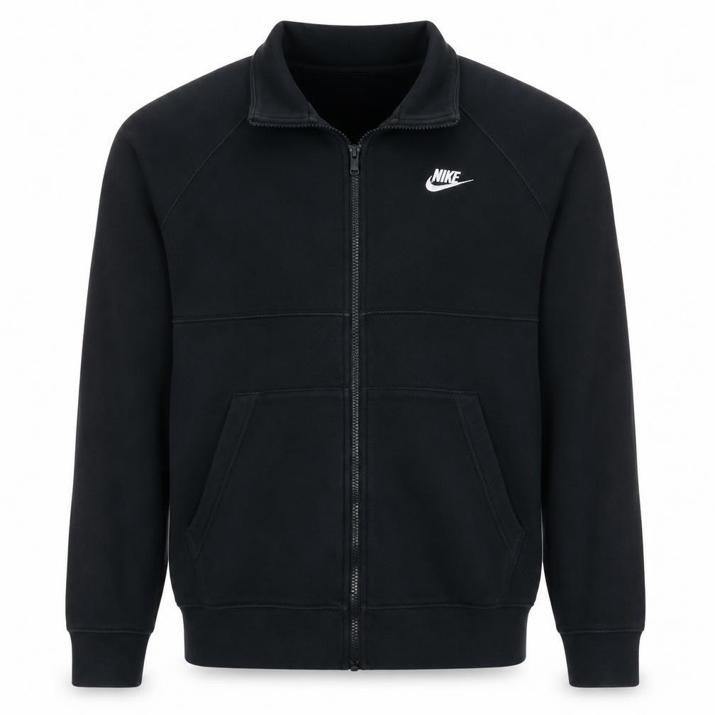 Nike Men's Black Small Track Jacket Full Zip Fleece Activewear