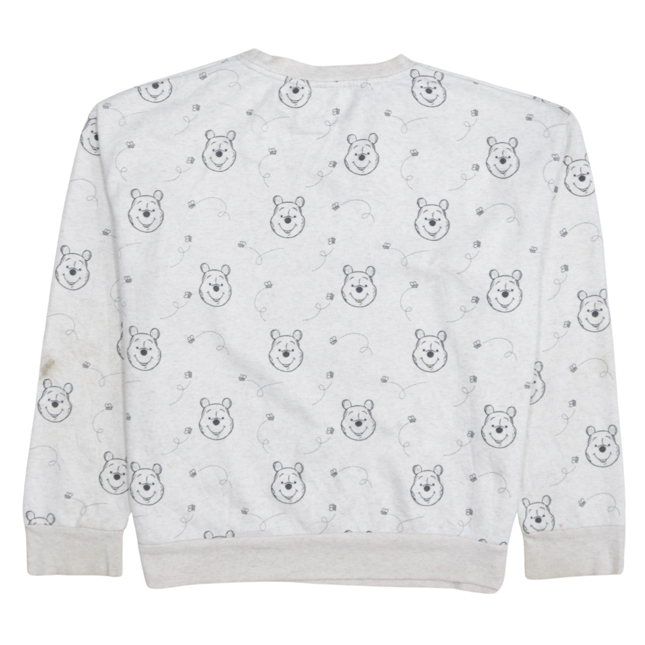 Disney Women Grey Winnie the Pooh Crew Neck Pullover Sweatshirt Size 12/14