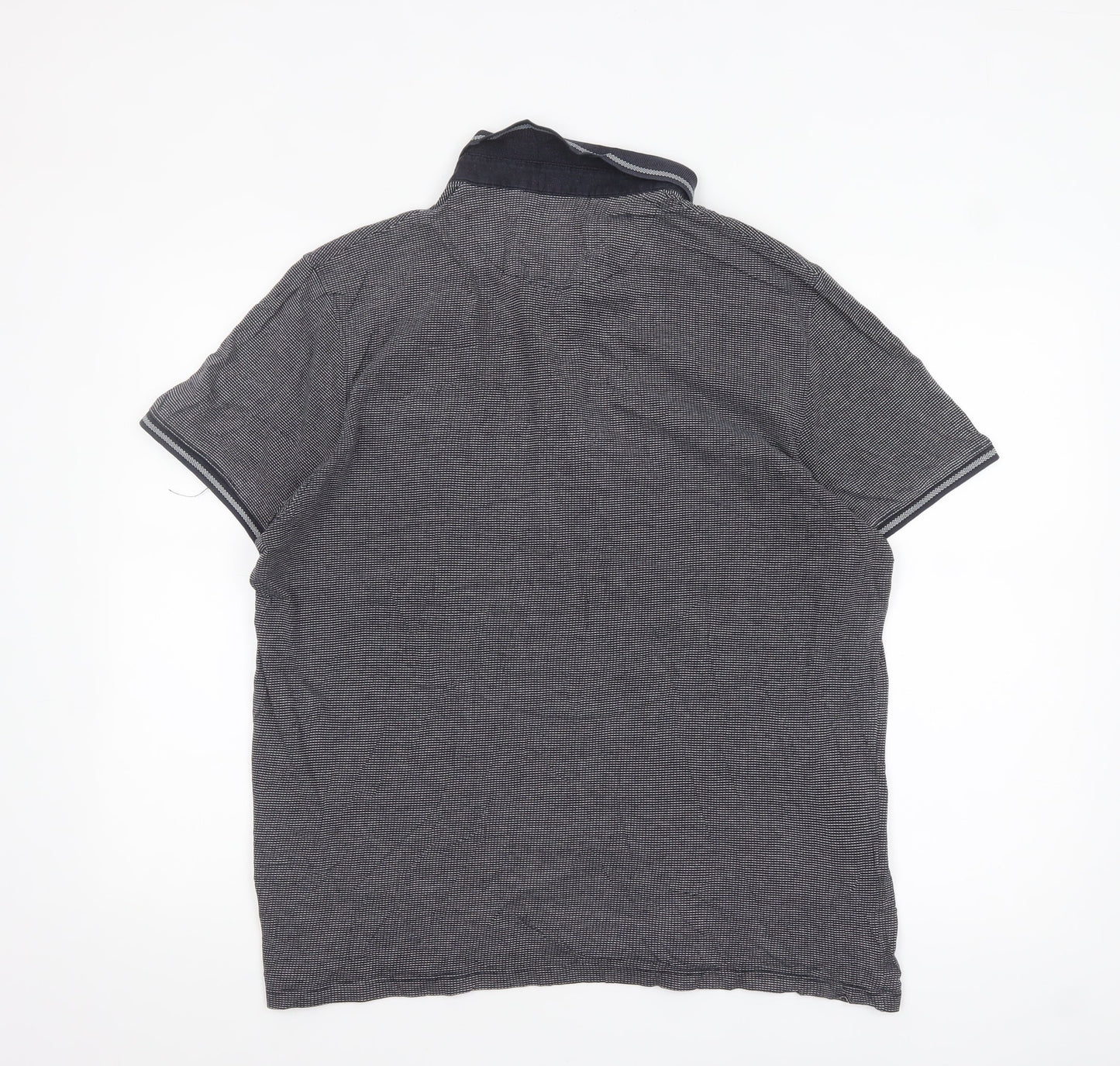Ted Baker London Men's Grey Cotton Polo Shirt Size 6 3XL Classic Fit