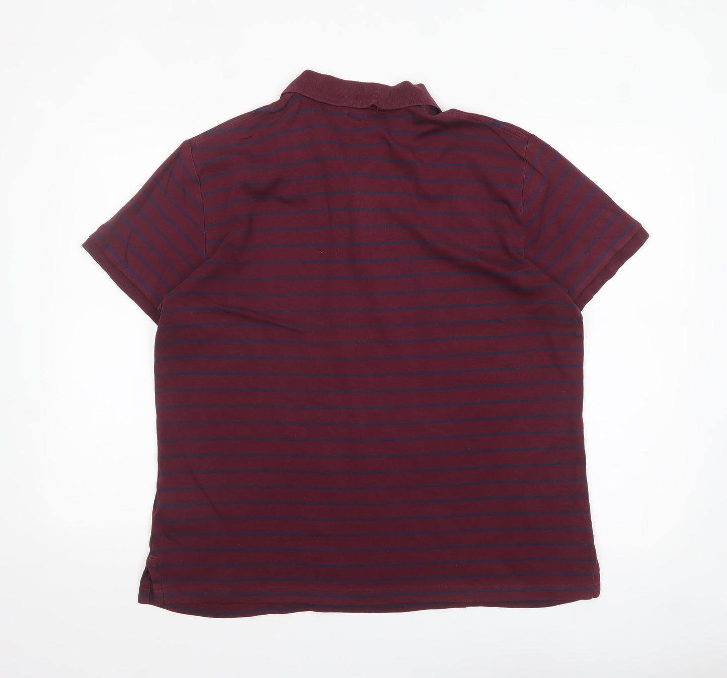 Ralph Lauren Men's Brown Striped Slim Fit Polo Shirt XL