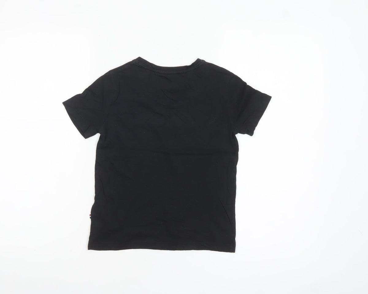 U.S. Polo Assn. Boys Black Logo T-Shirt 5-6 Years Cotton Crew Neck