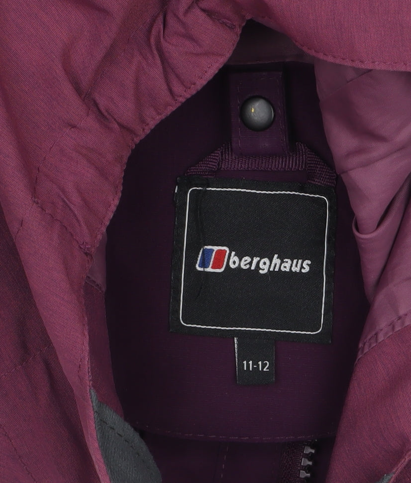 Berghaus Girls Purple Waterproof Hooded Rain Jacket 11-12 Years