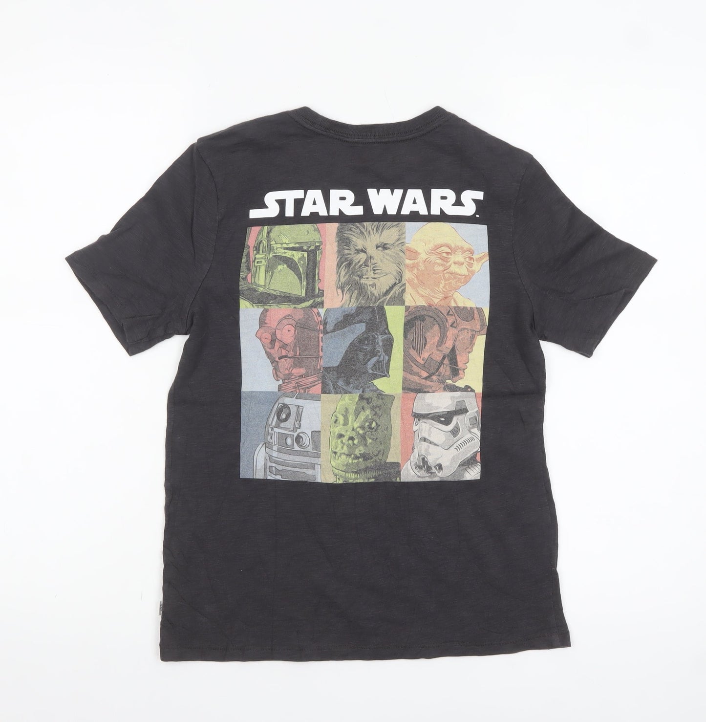 GAP Boys Black Star Wars Graphic T-Shirt 10-11 Years Cotton Crew Neck