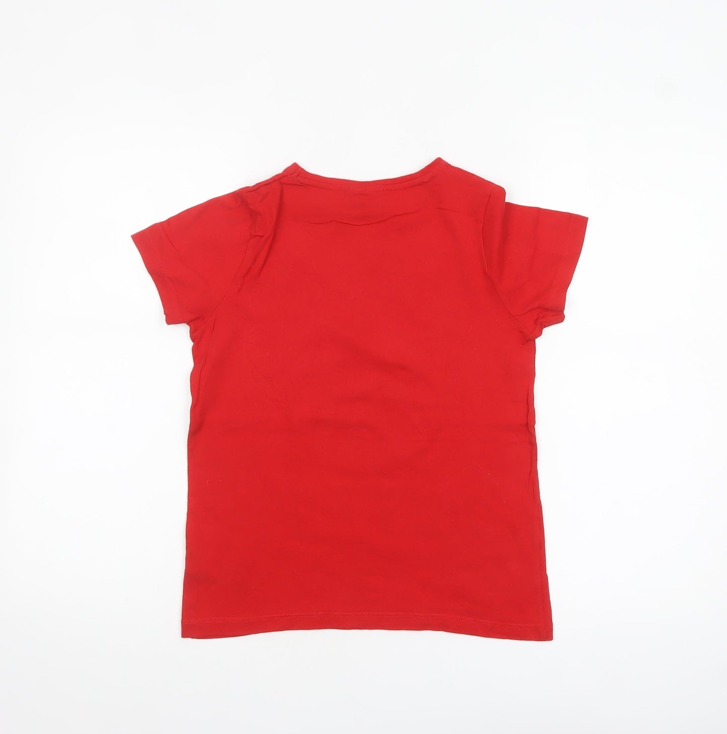 M&Co Girls Red Disney Mickey Sequin Graphic T-Shirt 9-10 Years