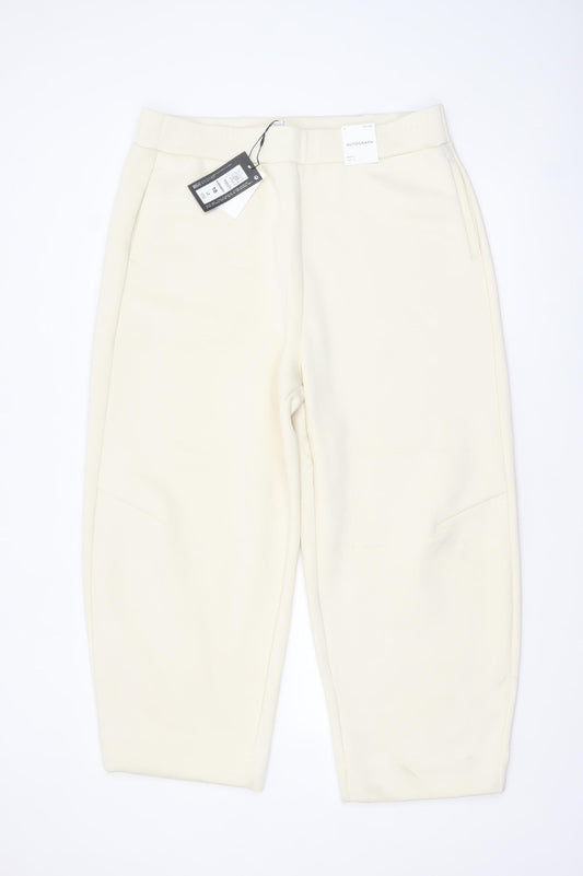 Marks and Spencer Autograph Women's Ivory Jogger Trousers Size 18