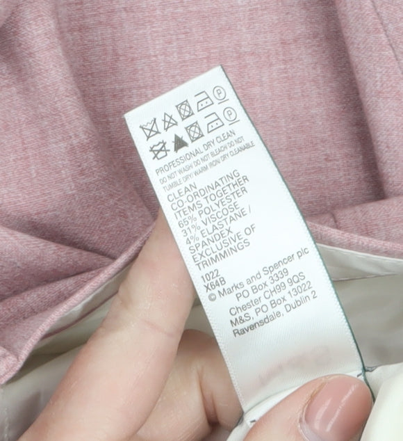 Marks and Spencer Men's Pink Slim Fit Dress Trousers 30W 33L