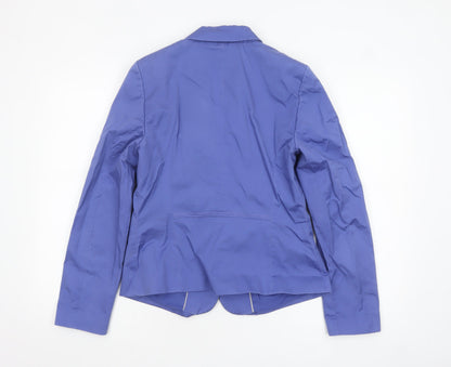 ESPRIT Women's Blue Single-Breasted Blazer Size 12 Tailored Jacket