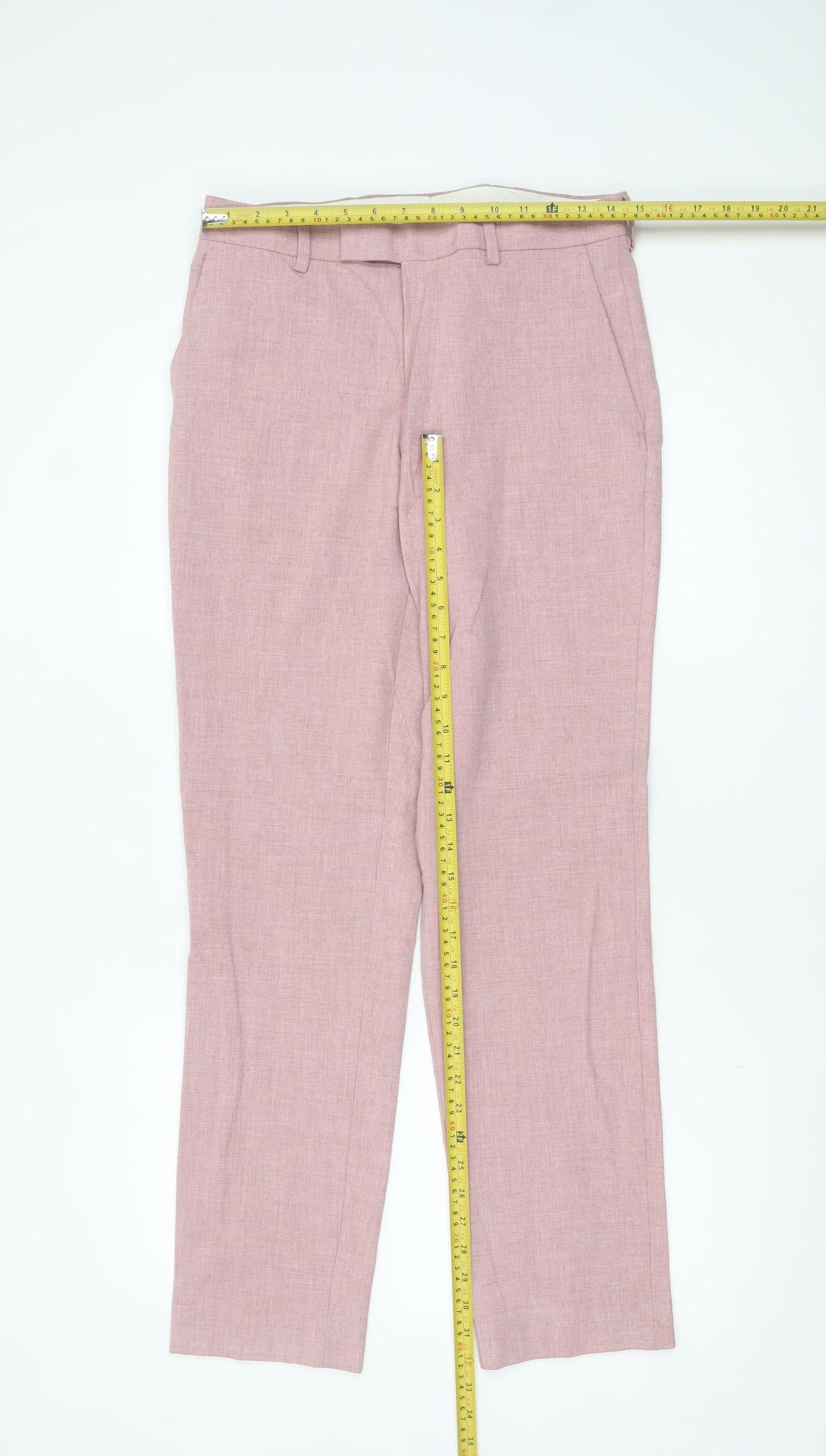 Marks and Spencer Men's Pink Slim Fit Chino Trousers 30x31