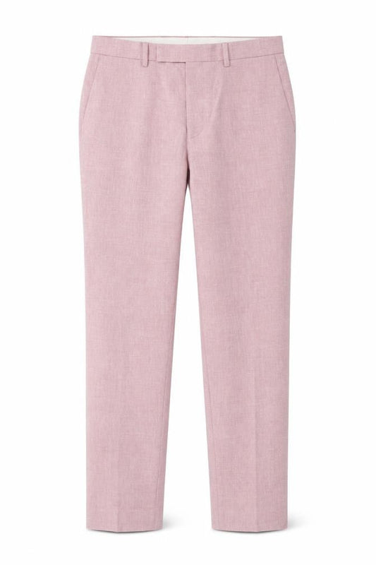 Marks & Spencer Mens Pink Slim Fit Dress Trousers 32W 33L