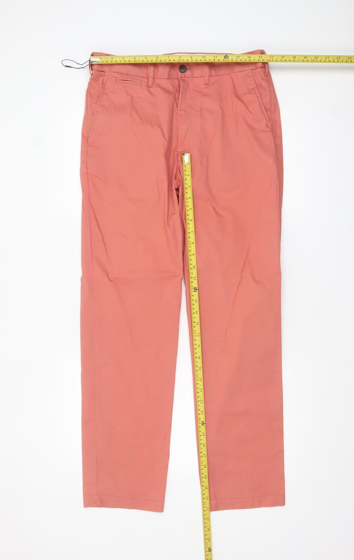 Marks and Spencer Men's Pink Regular Fit Chino Trousers 32