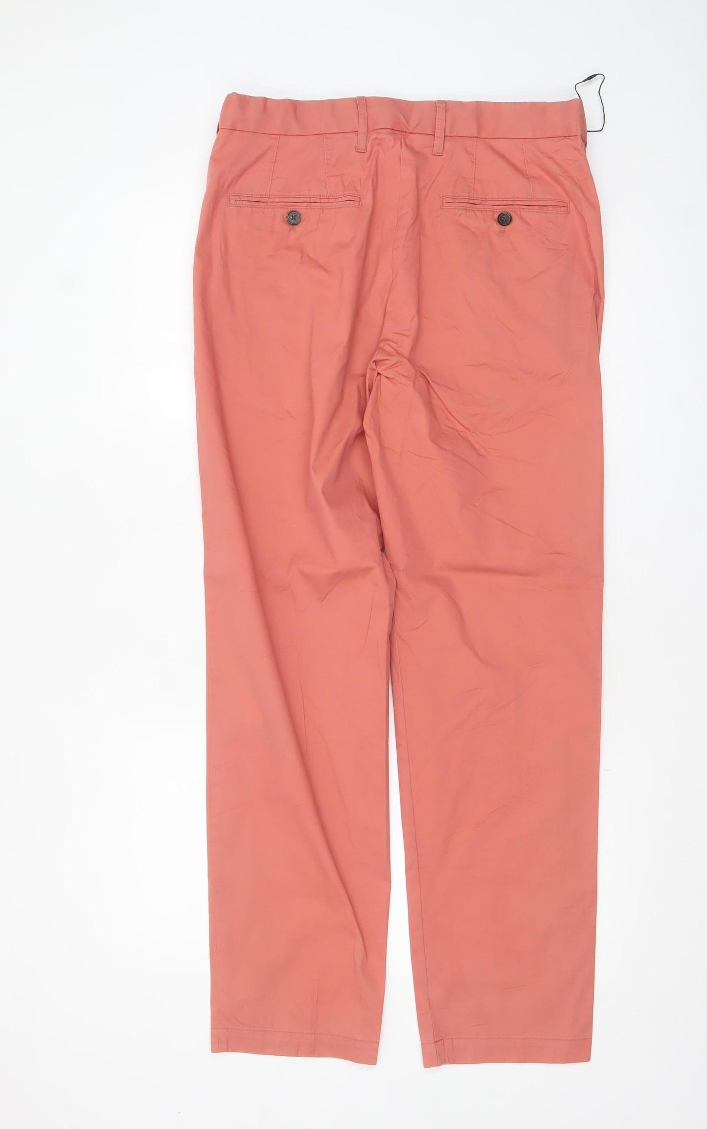 Marks and Spencer Men's Pink Regular Fit Chino Trousers 32