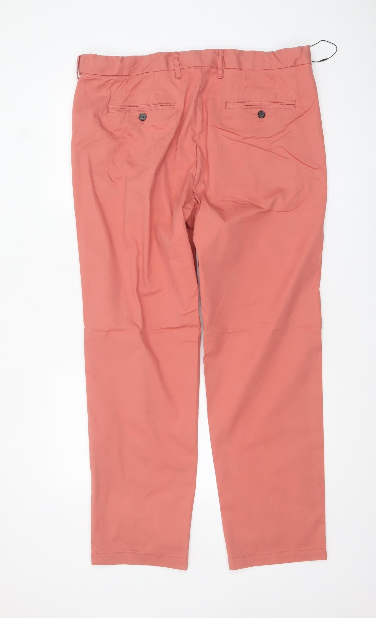 Marks and Spencer Men’s Pink Chino Trousers 38in Waist Regular Fit