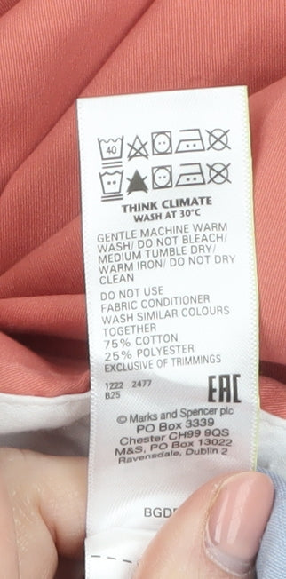 Marks and Spencer Men’s Pink Chino Trousers 38in Waist Regular Fit
