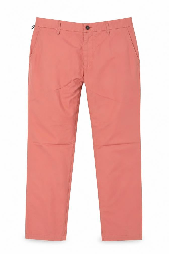 Marks & Spencer Men's Pink Regular Fit Chino Trousers Size 38