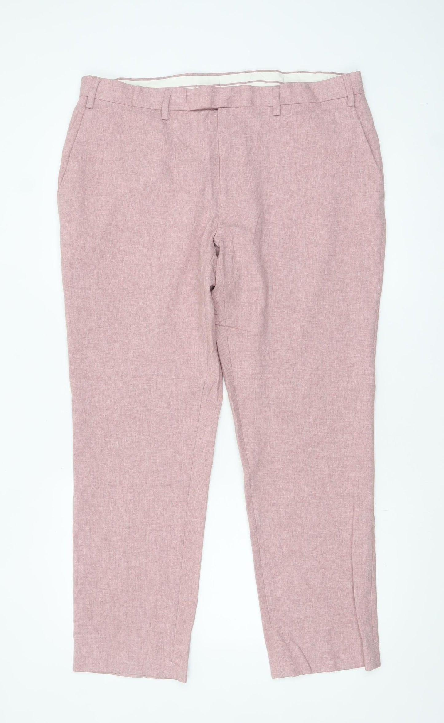 Marks and Spencer Men’s Pink Slim Fit Chino Trousers 38S