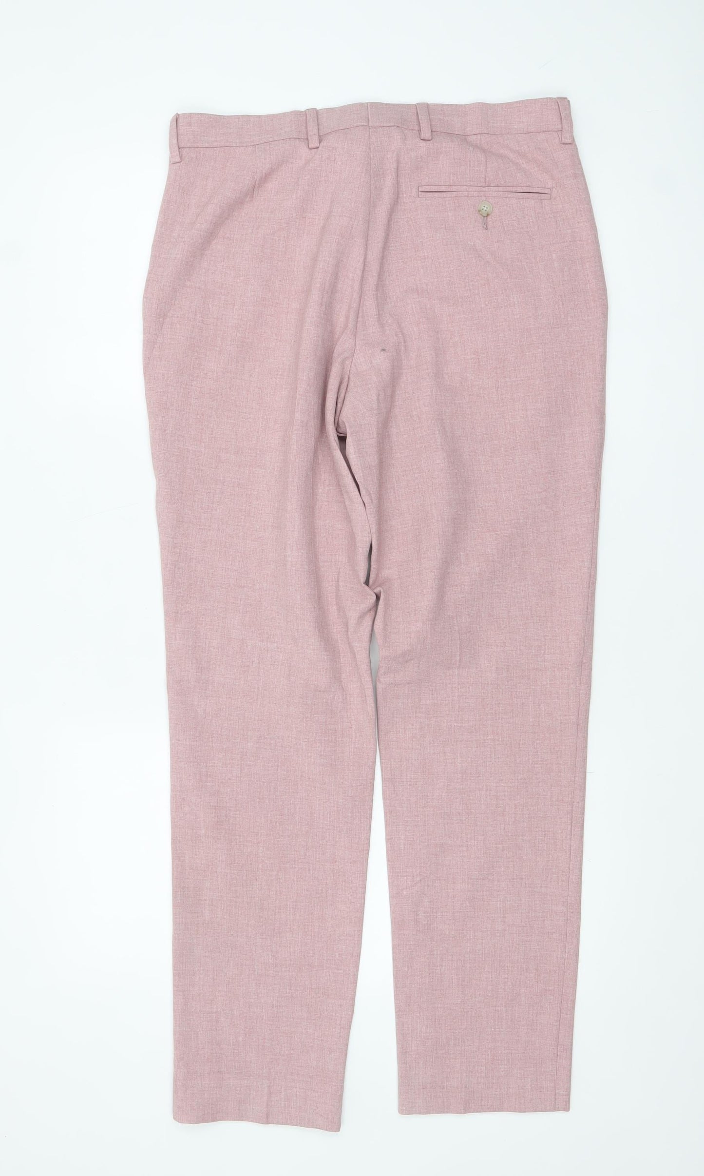 Marks and Spencer Mens Pink Slim Fit Chino Trousers 32R