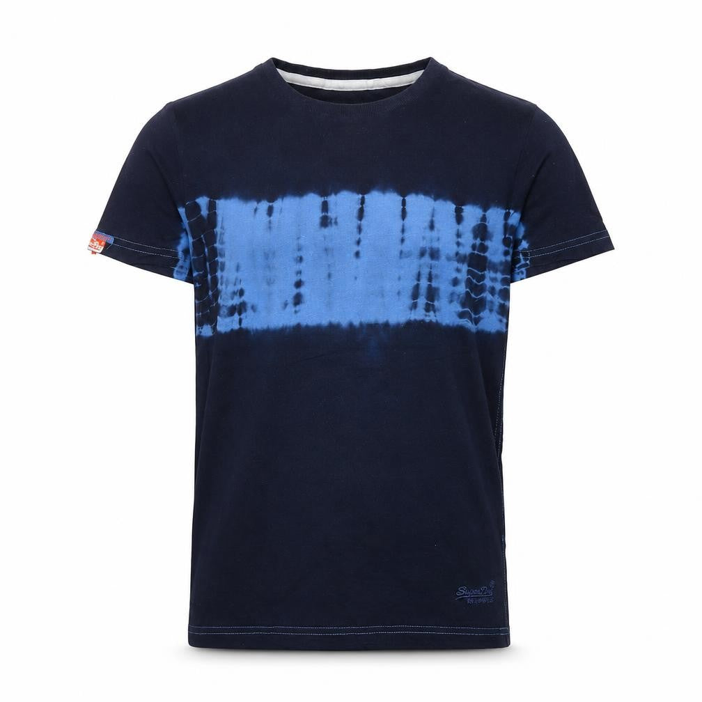 Superdry Men’s Blue Tie-Dye Cotton Crew Neck T-Shirt Small