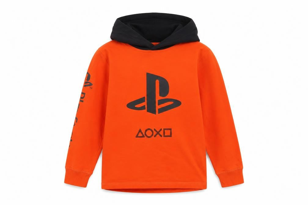 Next Boys Orange PlayStation Hoodie 7 Years 100% Cotton Pullover