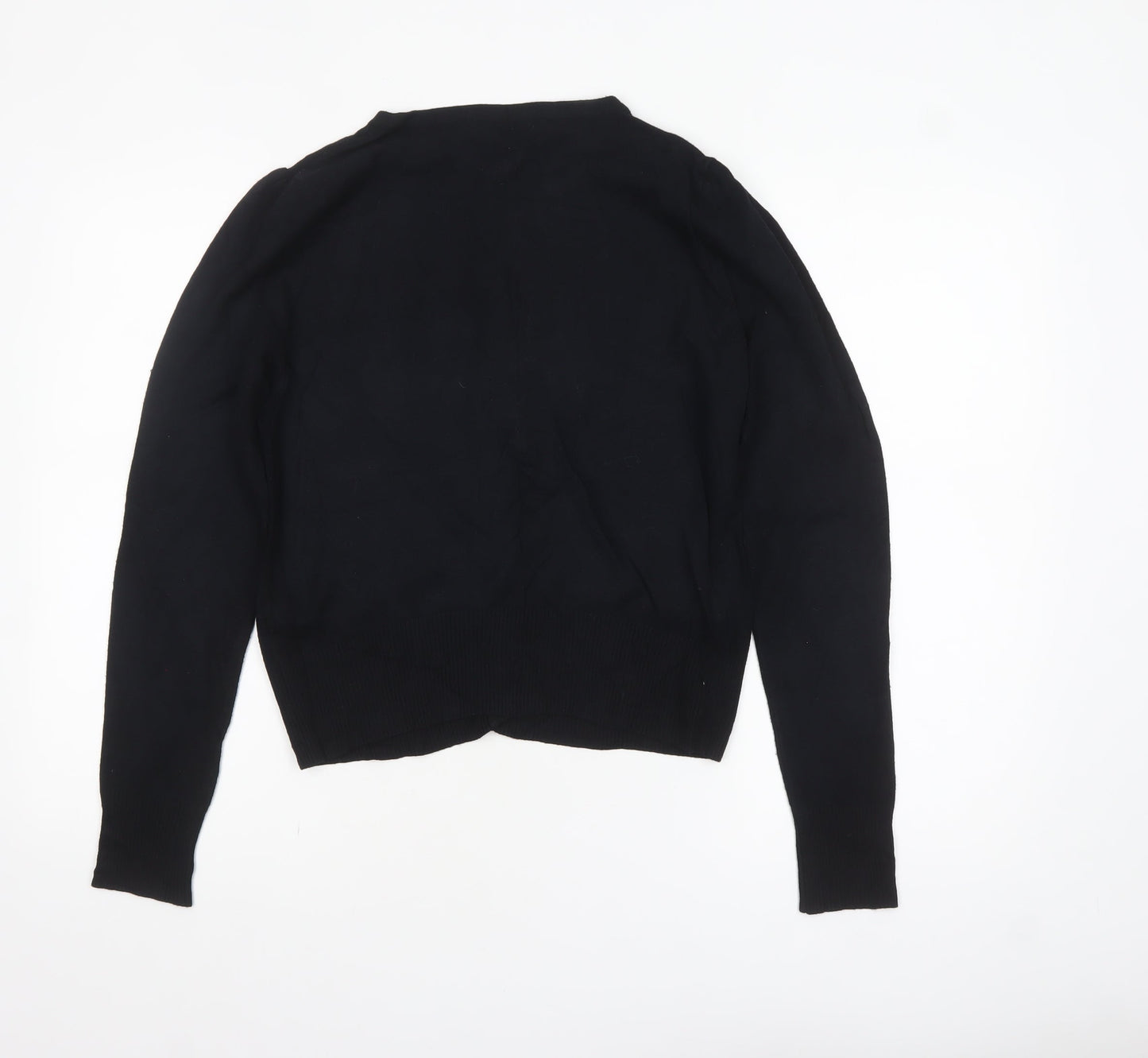 South Women's Black Size 14 Crew Neck Button Cardigan