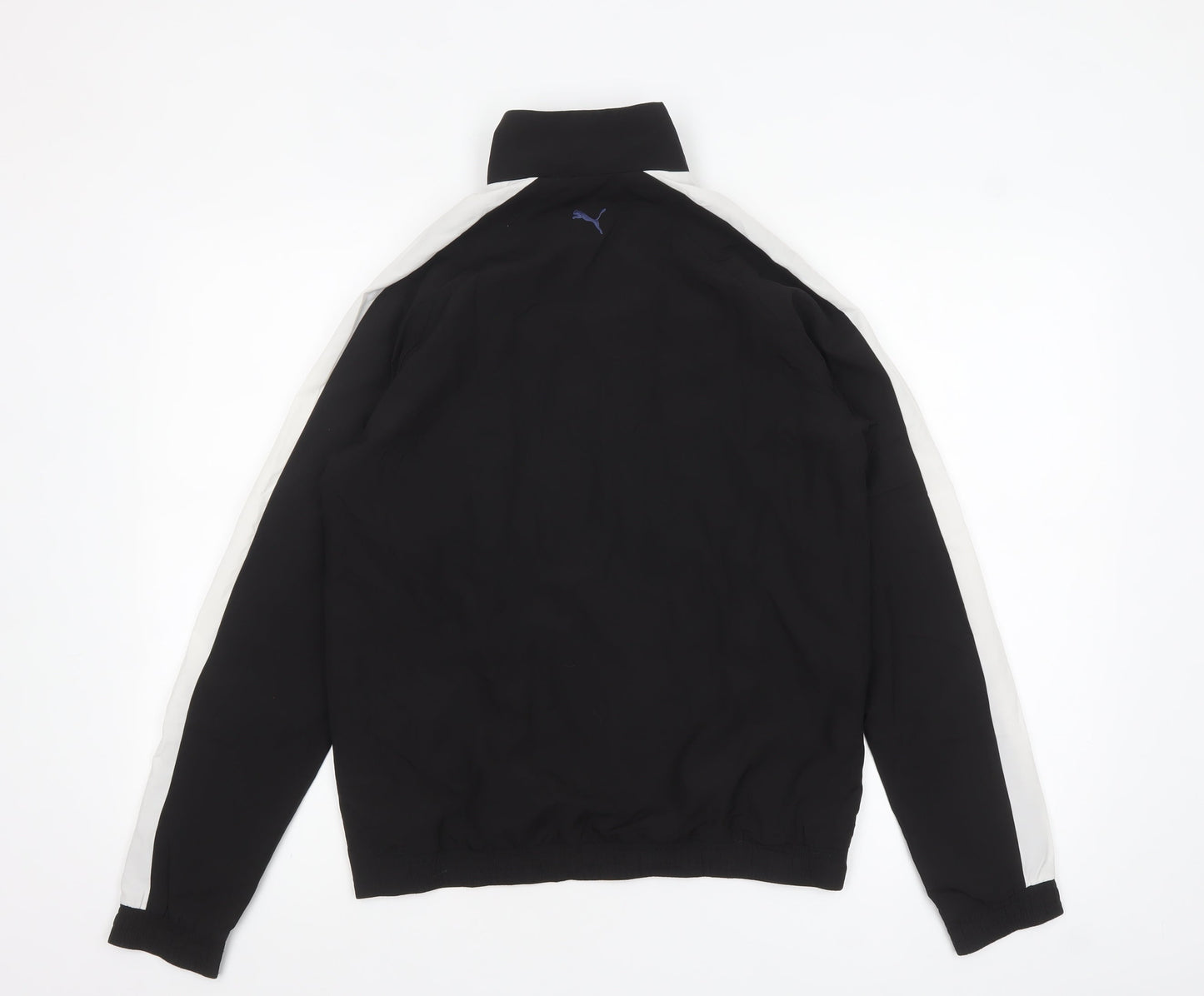 Puma Men's Black Stand-Up Collar Full Zip Track Jacket Size 164