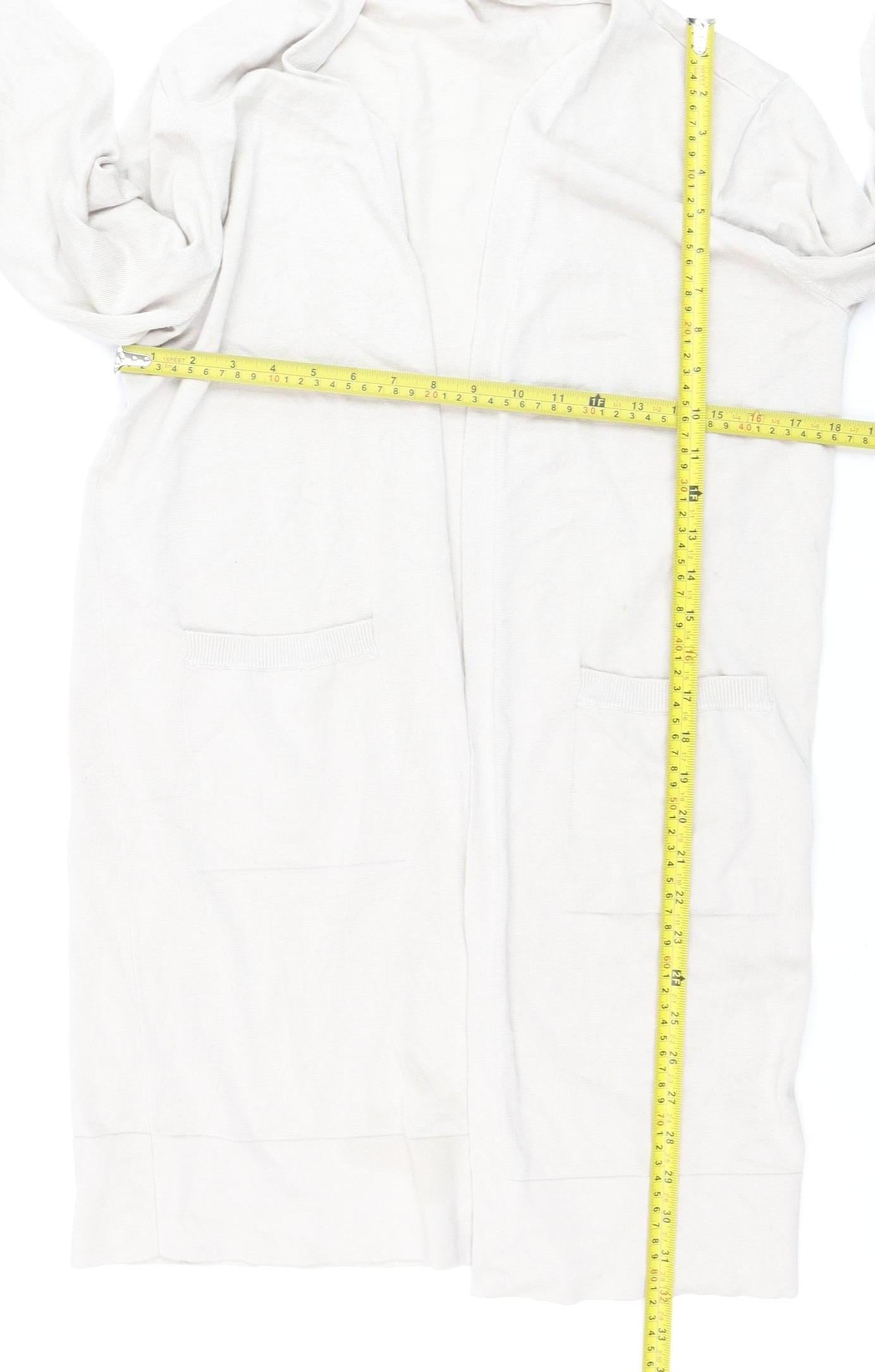 Vero Moda Women’s Ivory Long Sleeve Open Knit Cardigan Size S