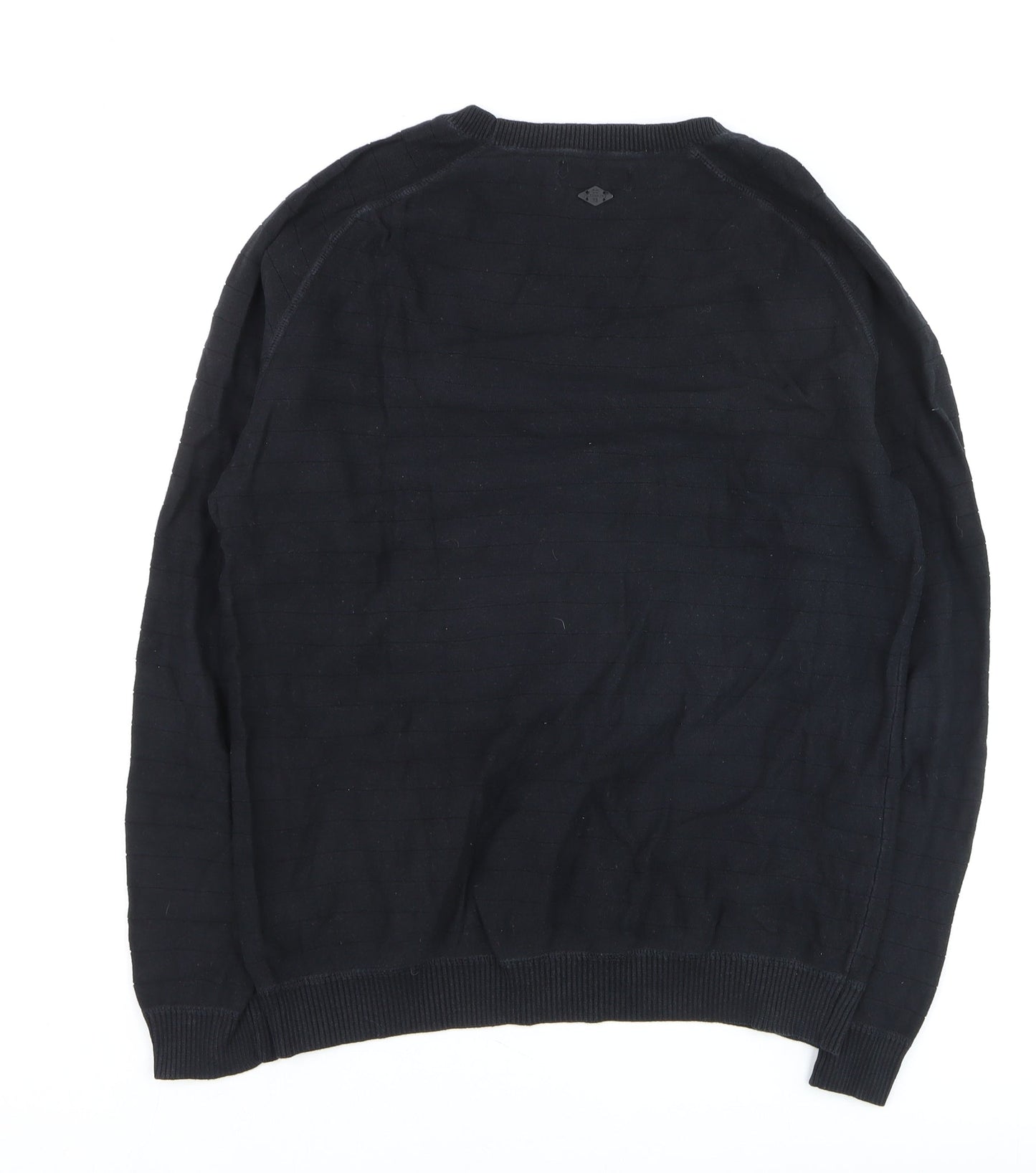 Jack & Jones Men’s Black Cotton Crew Neck Jumper Size L