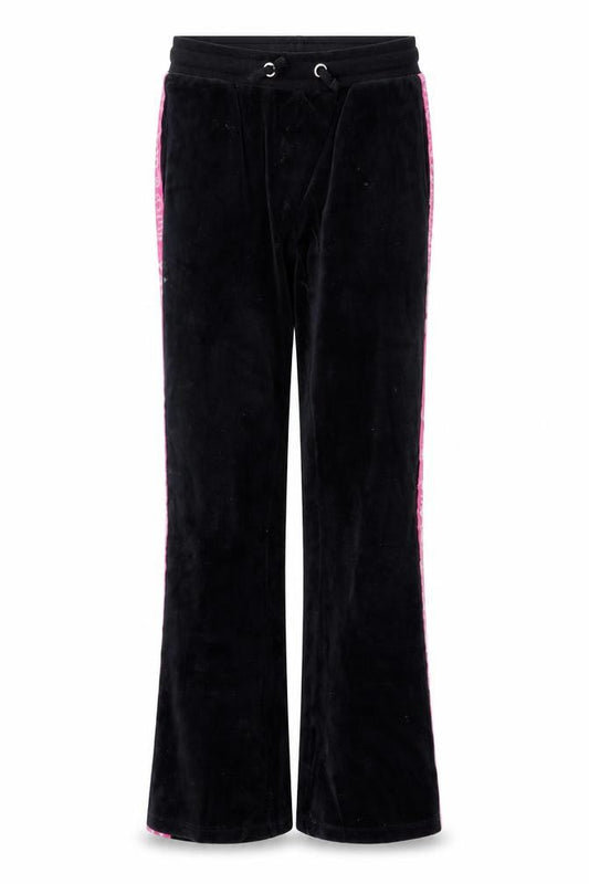 Juicy Couture Girls Black Velour Sweatpants 10-11 Years Drawstring Waist