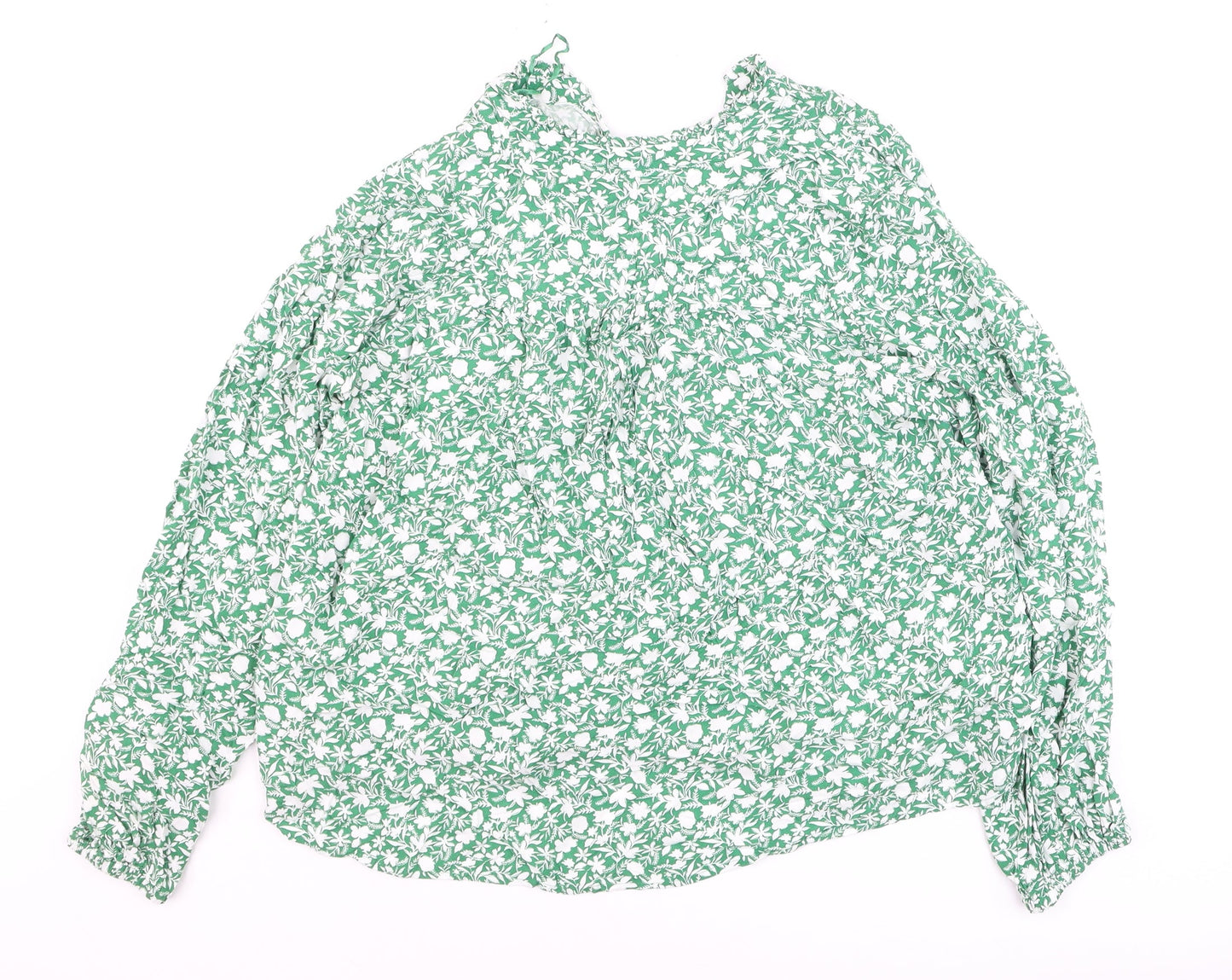 Marks and Spencer Women's Green Floral Tunic Blouse Size 10