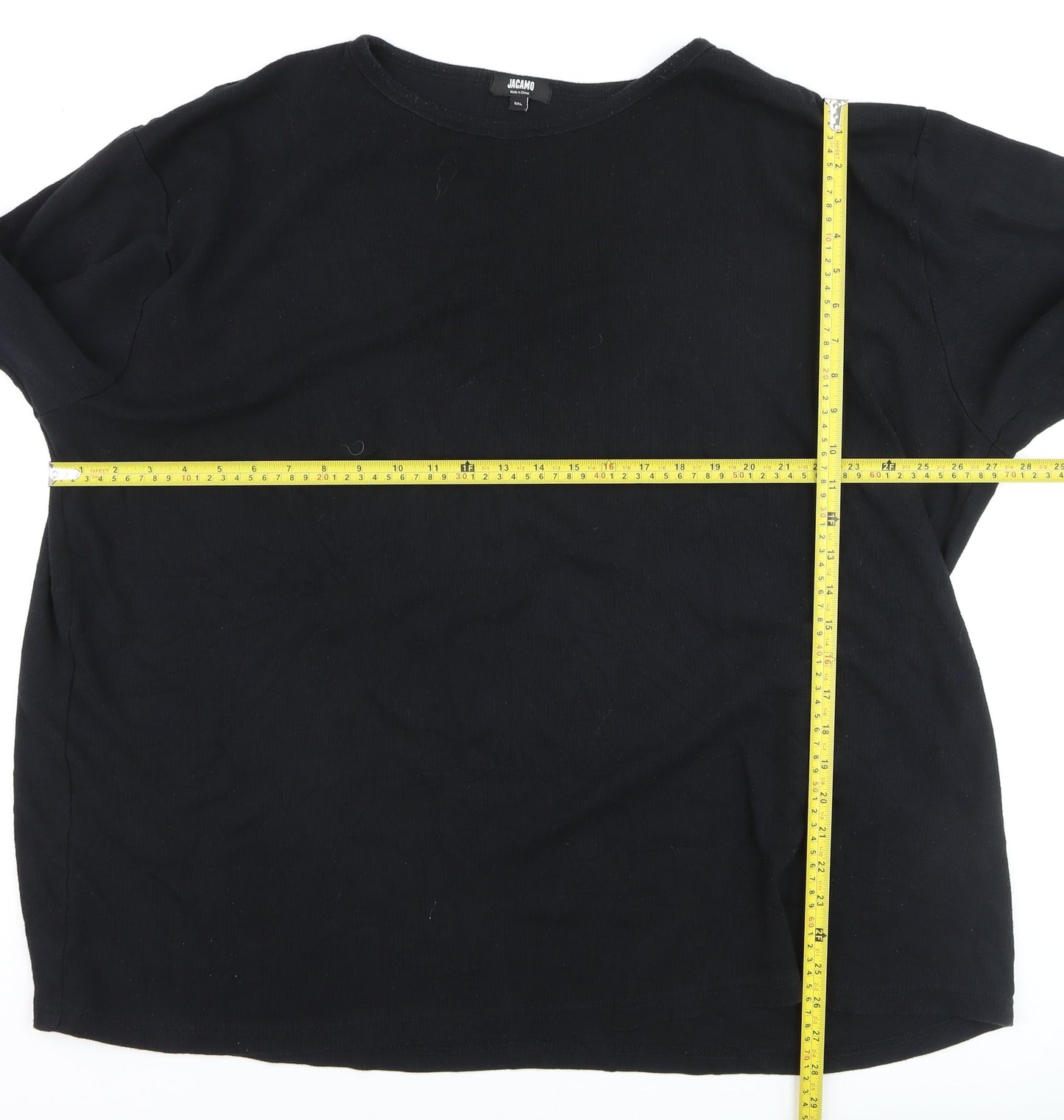 Jacamo Men’s Black 5XL Long Sleeve Cotton Blend Casual Top