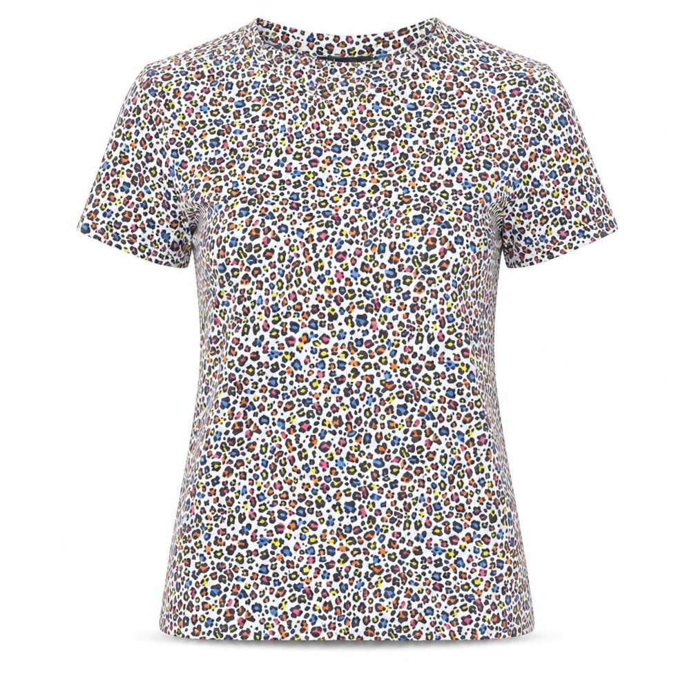 Marks & Spencer Womens Multicoloured Animal Print Cotton T-Shirt Size 8