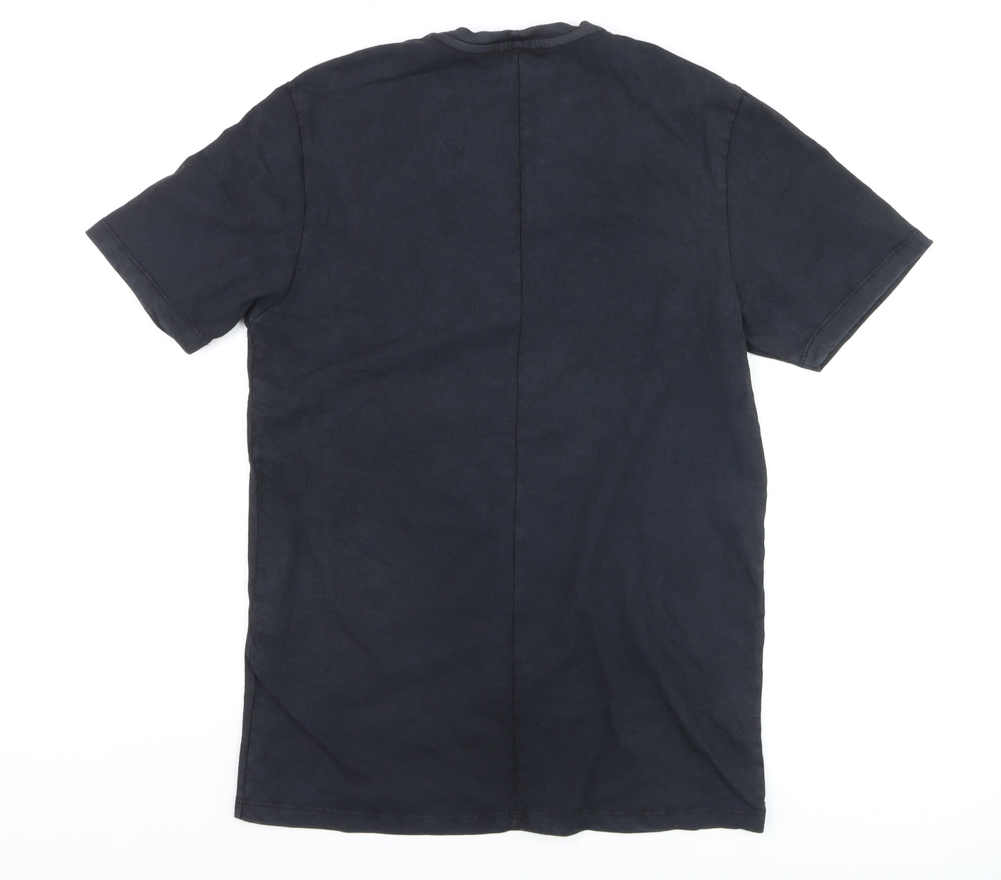 Topman Men's Black XS Graphic Rock Tour T-Shirt Retro Cotton