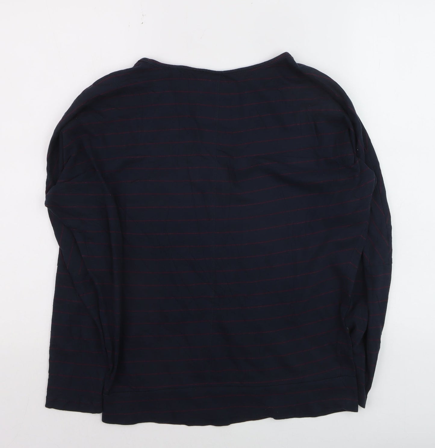 O'Neill Women's Blue Striped Long Sleeve Cotton T-Shirt XS