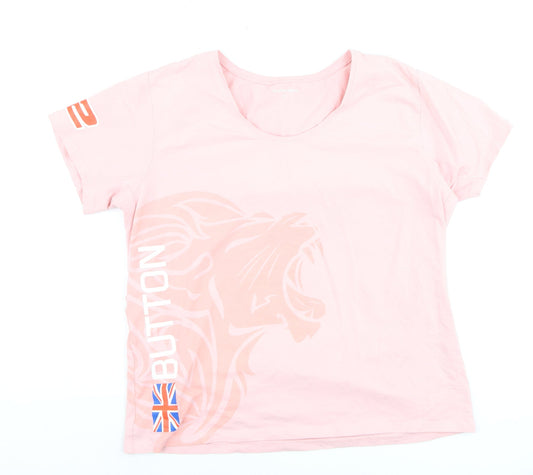 McLaren Honda Womens Pink XL T-Shirt Short Sleeve Racing Top