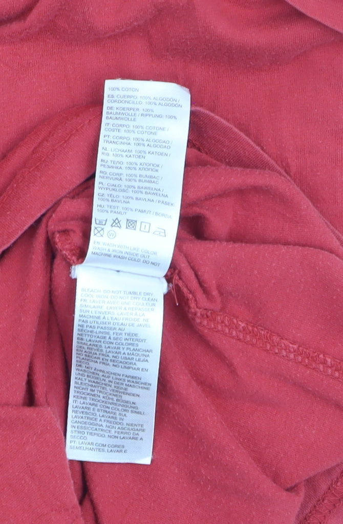 Quiksilver Men's Red Crew Neck Graphic Surf T-Shirt L Regular Fit